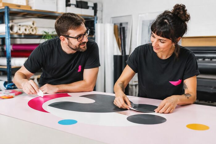 Lettres découpées teinte dans la masse, impression ReflexPrinting