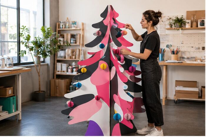 Sapin de Noël de sol, impression ReflexPrinting