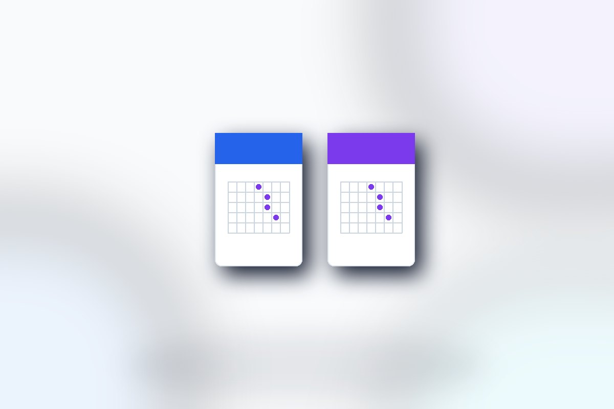 Visuel produit ReflexPrinting : Calendriers mensuels, catégorie Calendriers, style premium bleu violet.