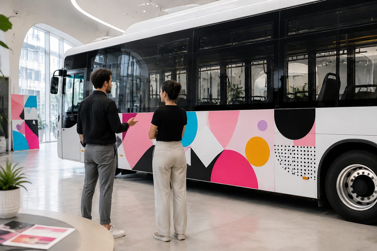 Affiches de bus imprimée en quadrichromie par ReflexPrinting