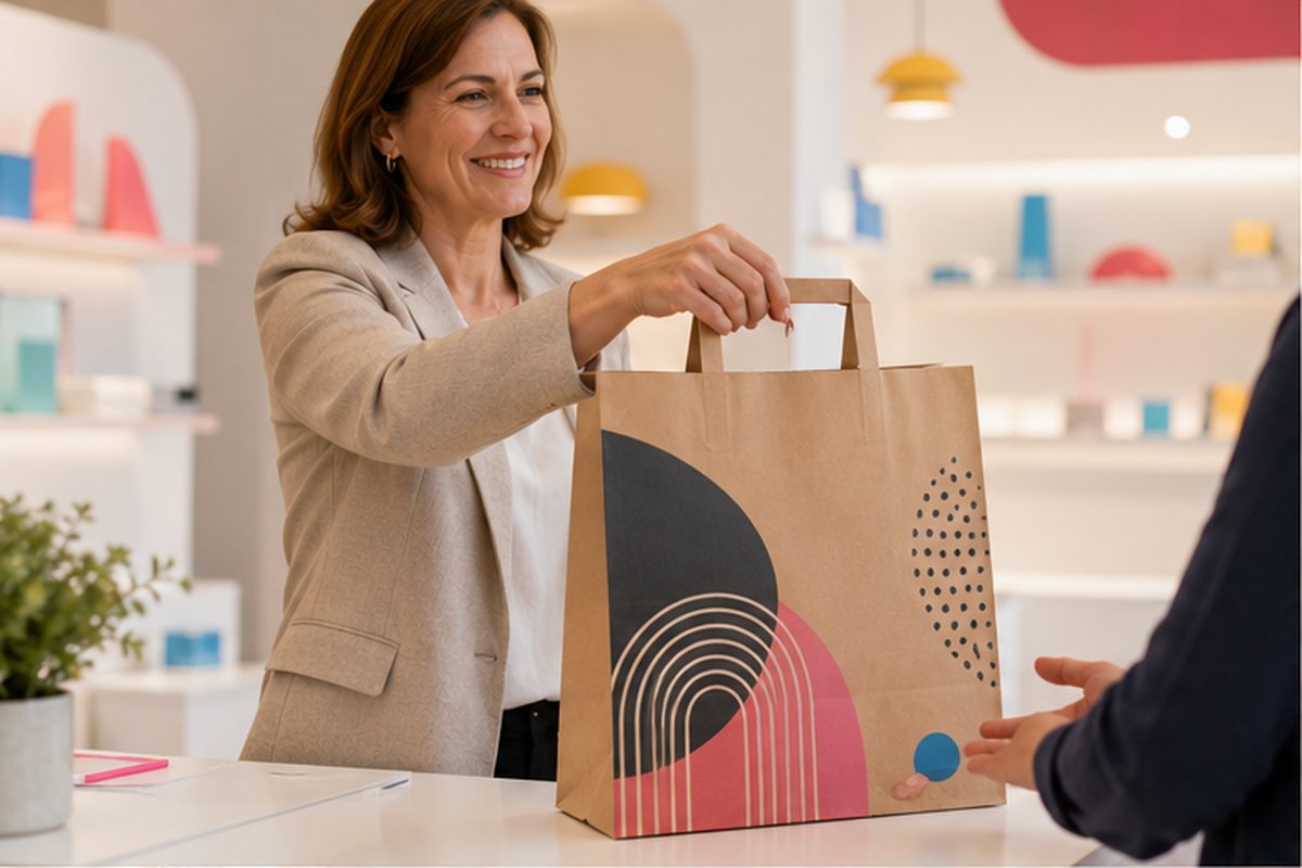 Sac kraft Grand Rapids imprimé en quadrichromie par ReflexPrinting