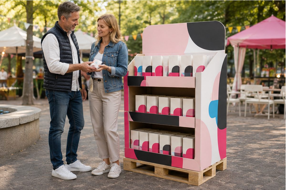 Box demi-palette personnalisée imprimée en quadrichromie par ReflexPrinting