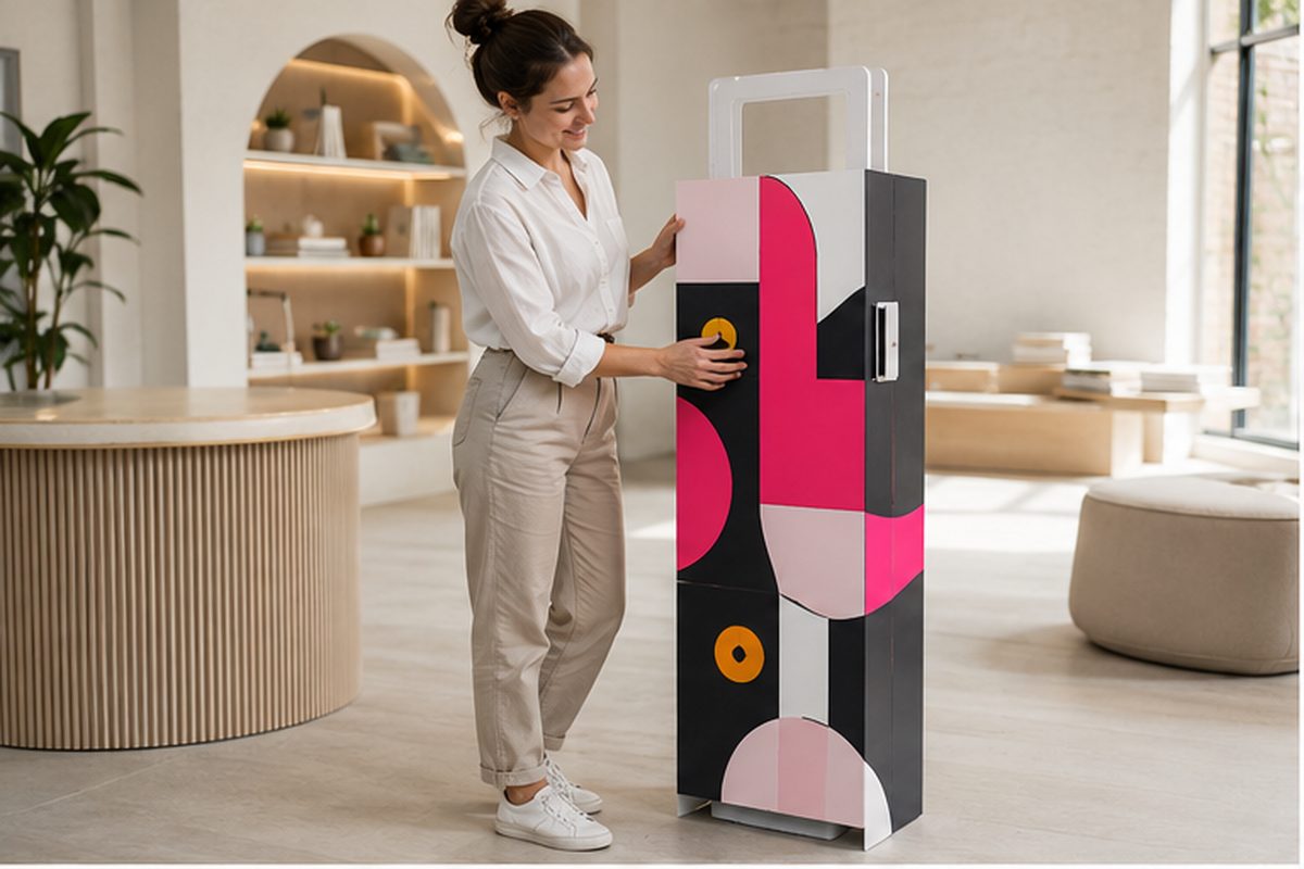 Cache borne rectangulaire imprimé en quadrichromie par ReflexPrinting