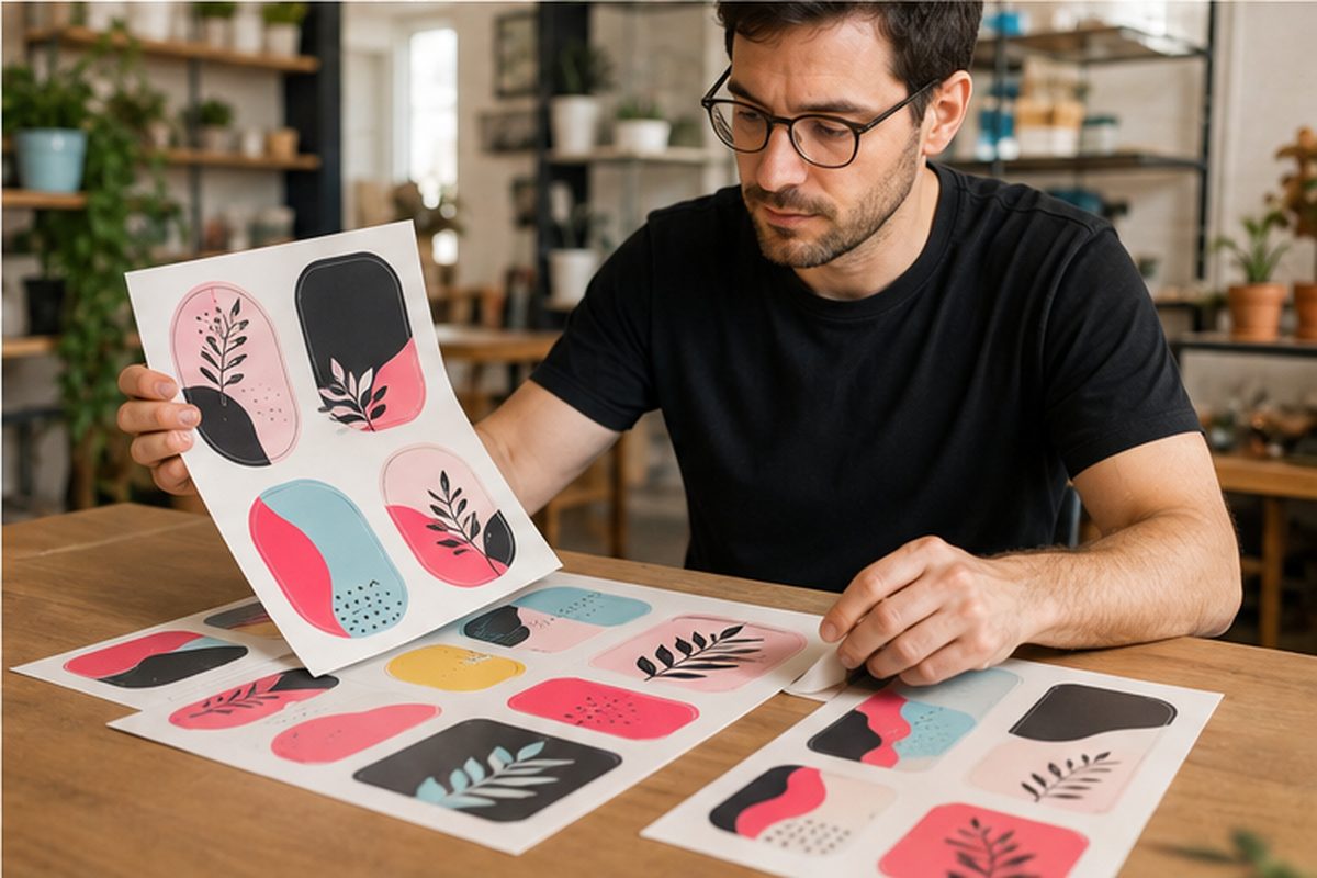 Planche de stickers A4, impression ReflexPrinting